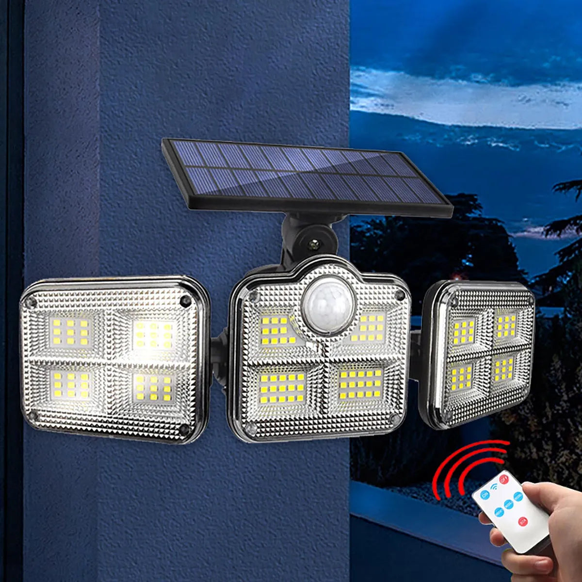 Outdoor Solar Light, Solar Light with Motion Sensor Ip65 Waterproof 238 Led Outdoor 10000 mAh Battery 🔋 5 years warranty