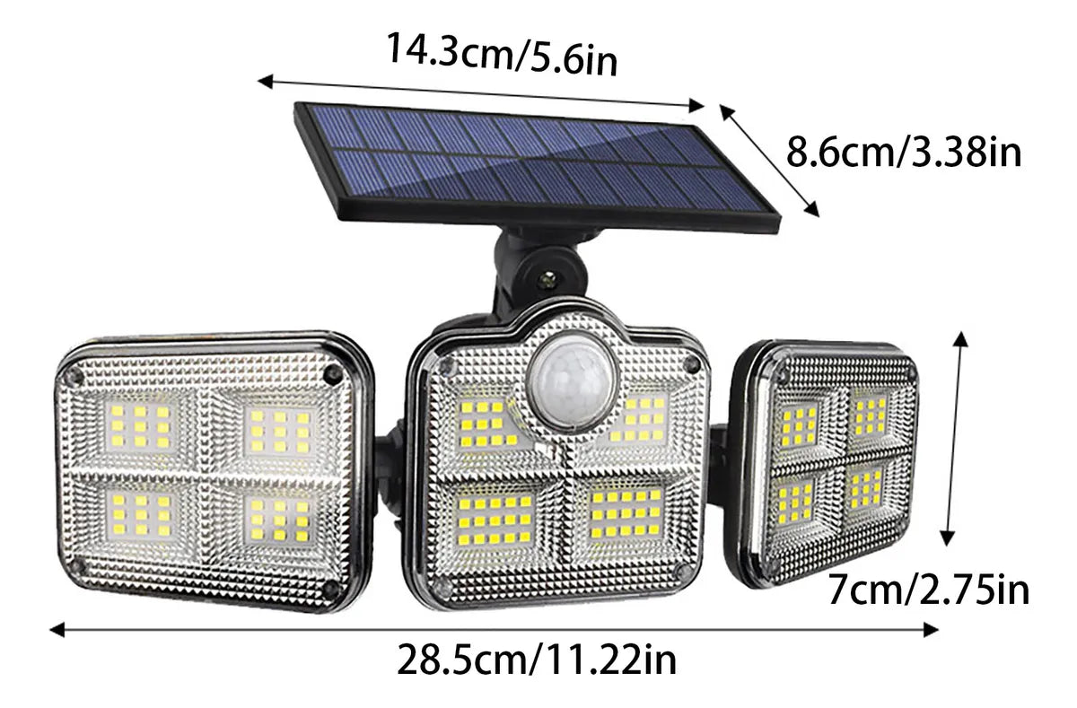 Outdoor Solar Light, Solar Light with Motion Sensor Ip65 Waterproof 238 Led Outdoor 10000 mAh Battery 🔋 5 years warranty