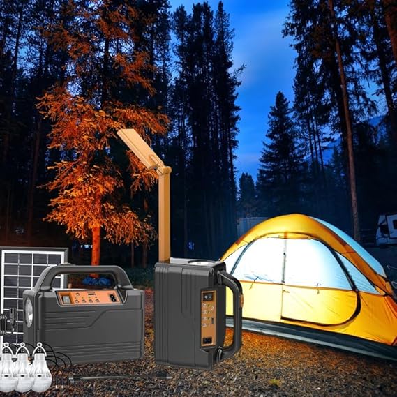 Drumstone (10+7 Years Warranty) PRO Solar Mini Inverter Set | 3 LED Bulbs | 20000mAh Battery & Phone Charging